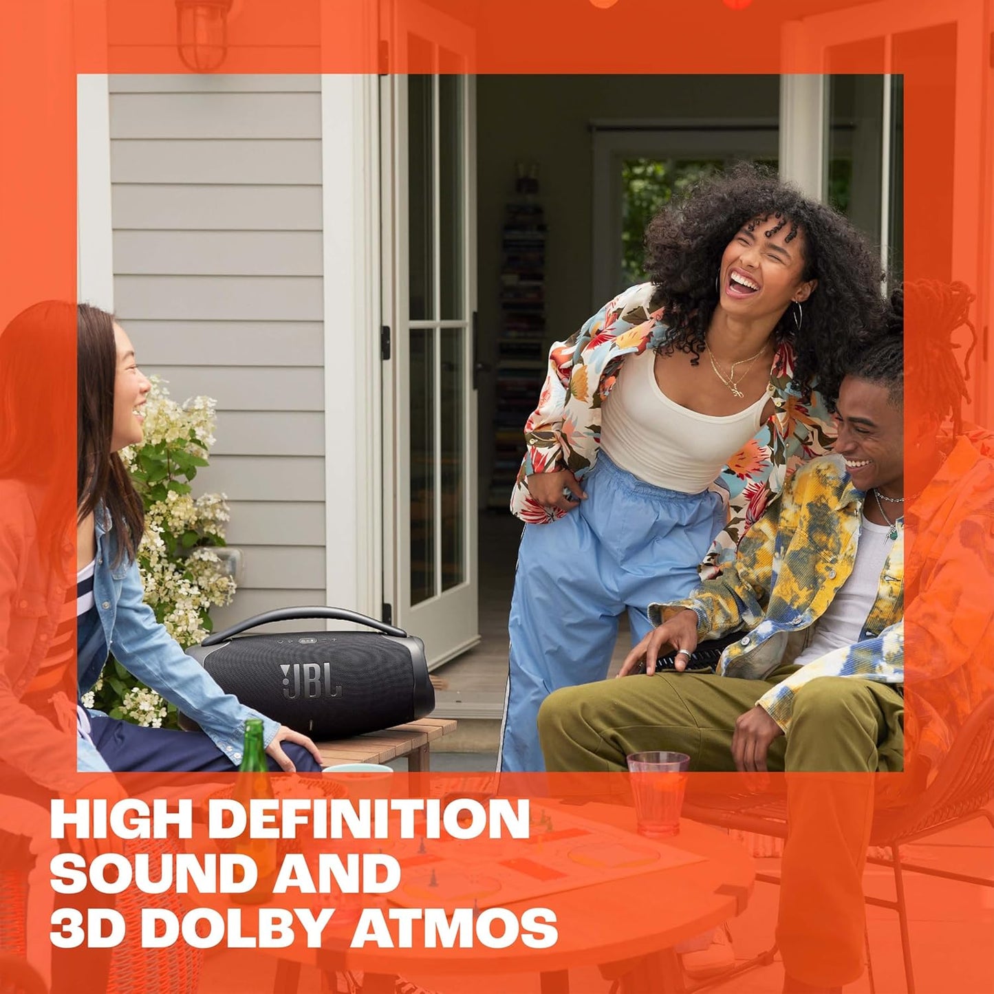 JBL Boombox 3 Wi-Fi Altavoz Bluetooth Inalámbrico, Resistente Al Agua Y Al Polvo IP67, Con Batería De Hasta 24 Horas De Duración, Negro, Enchufe EU (Tipo C)