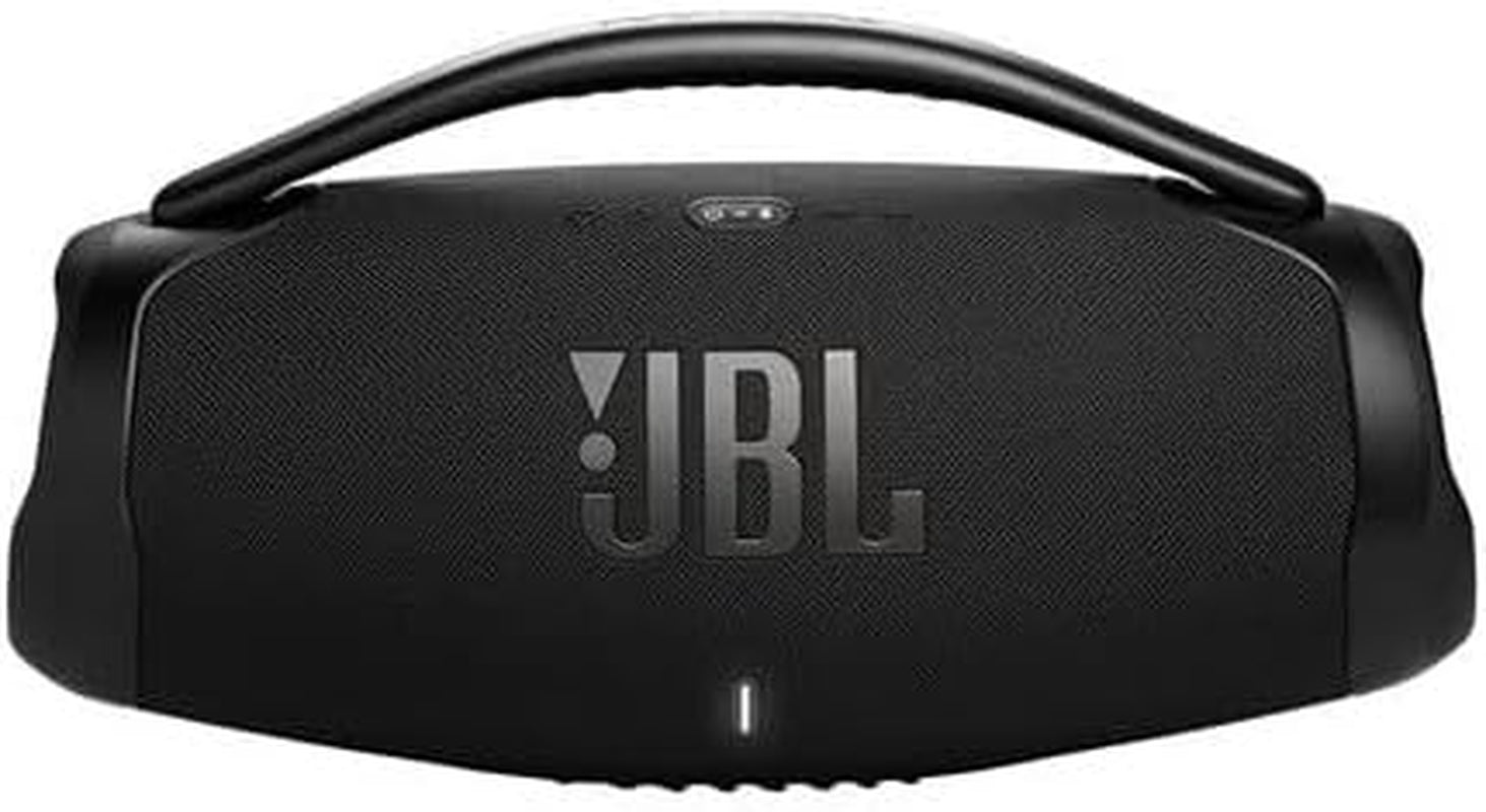 JBL Boombox 3 Wi-Fi Altavoz Bluetooth Inalámbrico, Resistente Al Agua Y Al Polvo IP67, Con Batería De Hasta 24 Horas De Duración, Negro, Enchufe EU (Tipo C)